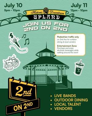 The Upland Farmer's Market located in Historic Downtown Upland is open!  Stop by and check out new vendors, purchase fresh produce, eggs, honey, bread, hummus, a variety of coffee, jams and jellies, organic teas, essential oils, fresh seafood, plants, cookies, beef jerky, kettle corn, soaps and lotions, sweet treats, and even something special for your favorite pet! 